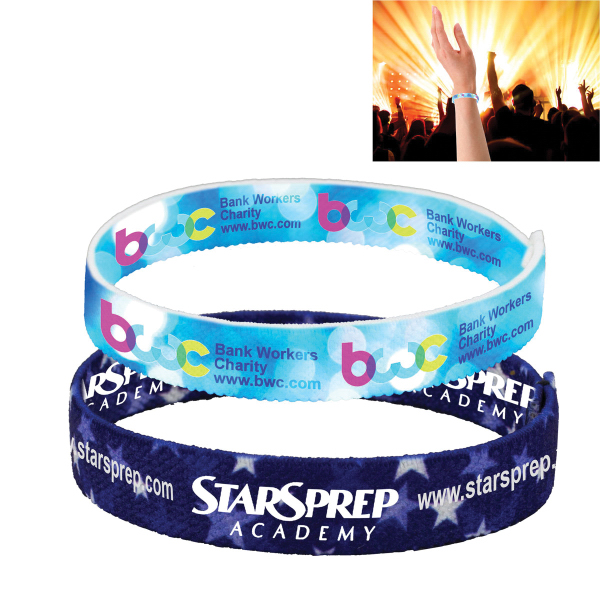 Stretchy Elastic Dye Sublimation Wristbands - PhotoImage ® Full Color  Imprint - Volunteer Gifts