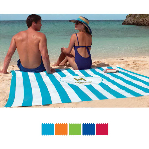 beach blanket with stakes