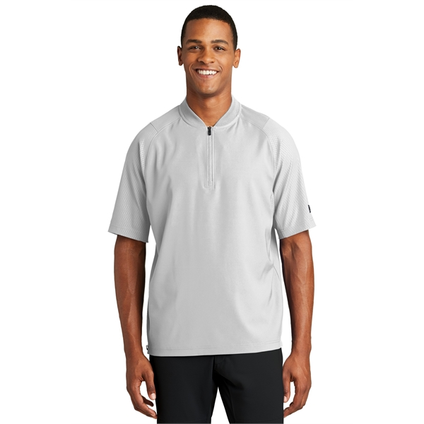 New Era® Adult Cage Short Sleeve 1/4-Zip Jacket - Black